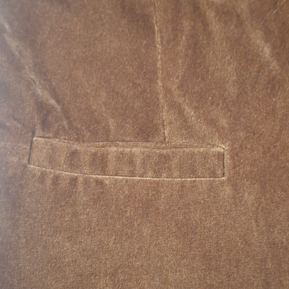 Allegra K Women's Chocolate Brown Velvet 3 Button Vest Size L - Picture 7 of 12